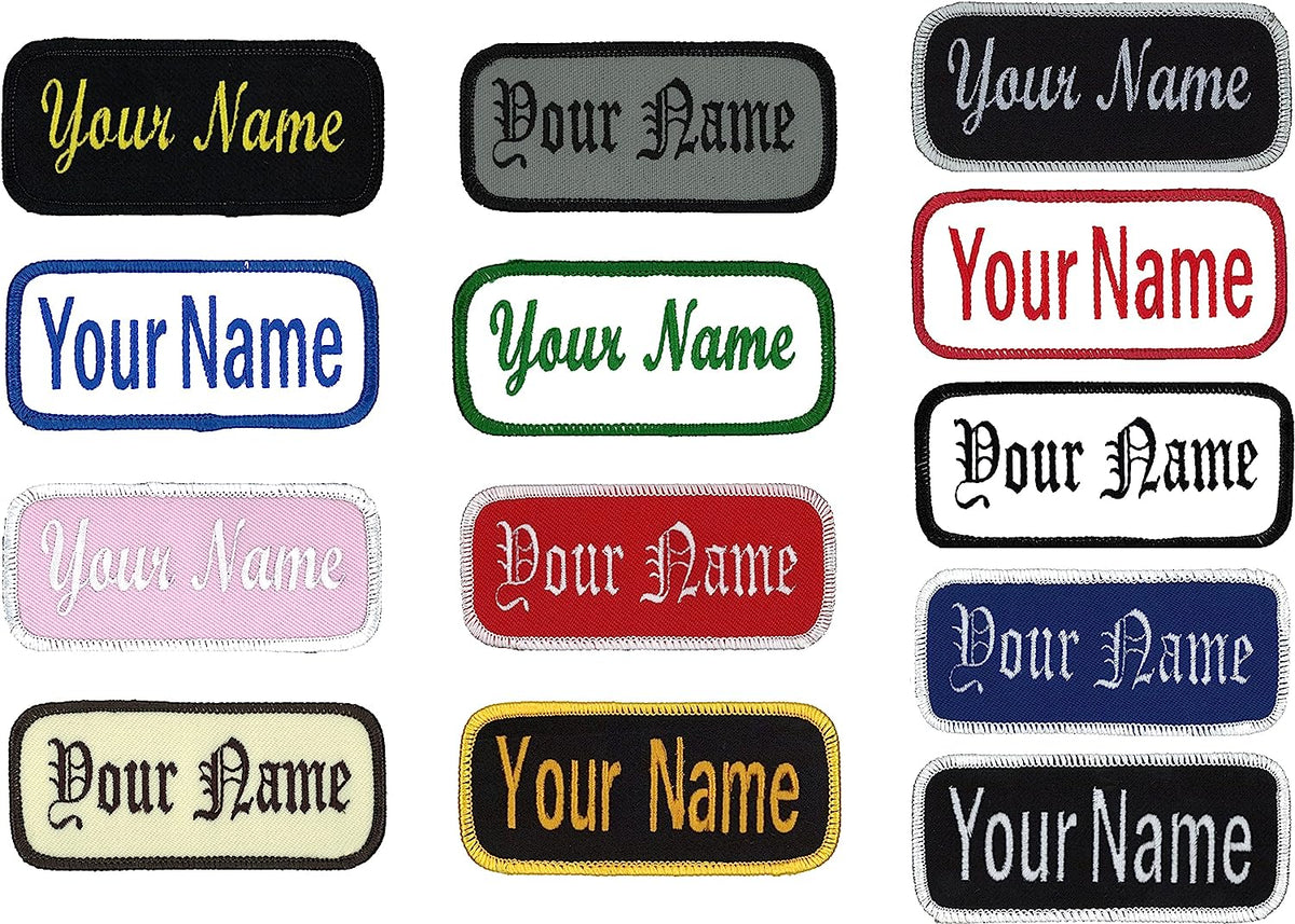 Personalized Name Patches Uniform or Work Shirt, Embroidered New Styles New Fonts