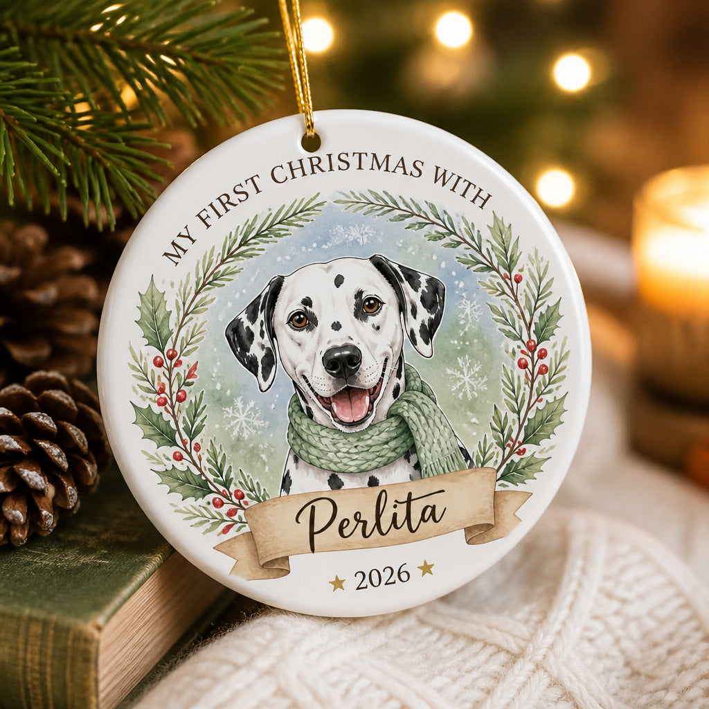 My First Christmas With [Pet Name] – Custom Pet Portrait Ornament - Personalized Ornament 9212c409-7d15-4033-9af3-31a8e1116d50.jpg