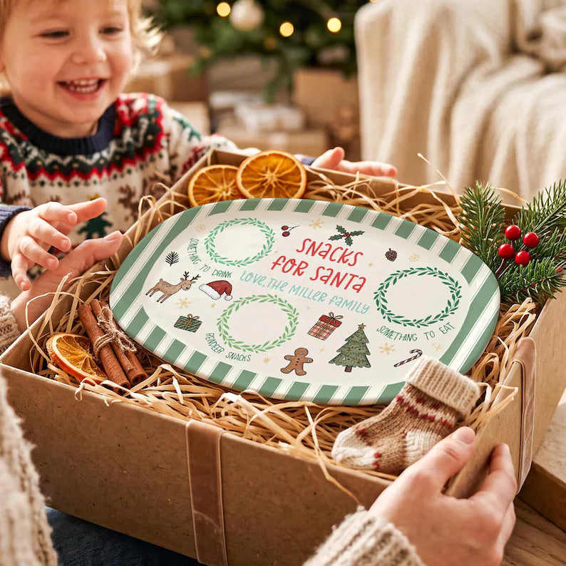 Personalized Cookies for Santa Plate, Custom Family Christmas Eve Platter, Holiday Tradition Keepsake & Christmas Gift 921410e1-b9cd-45fe-a7c9-c3ce14b578f3-48.webp