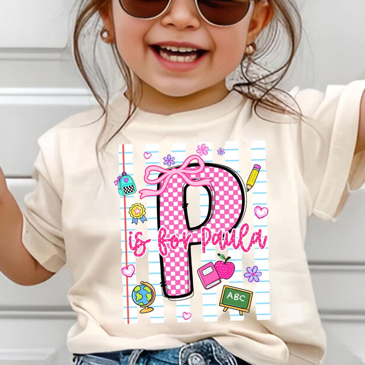 Custom Alphabet Name Letter Shirt, Coquette Bow Shirt, First Day of School Gift, Preschool Kindergarten T-Shirt, Back To School Toddler Tee 9229fc17-6146-4df4-bb71-13d4ae7209de-1.png