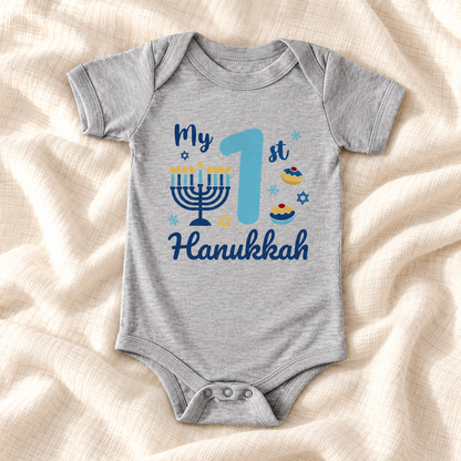 My First Hanukkah Baby Bodysuit, Jewish Holiday Shirt, Gift For Baby 922d600d-820b-429b-941b-db238a6317a8-o4.png