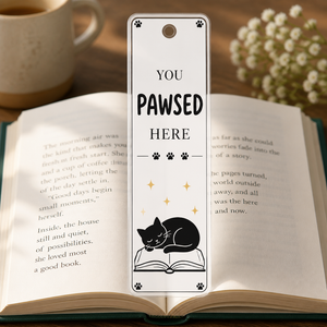 You Pawsed Here Cat Lover Acrylic Bookmark - Acrylic Bookmark 92551e14-5757-4ba1-8436-fca14430bf07.png