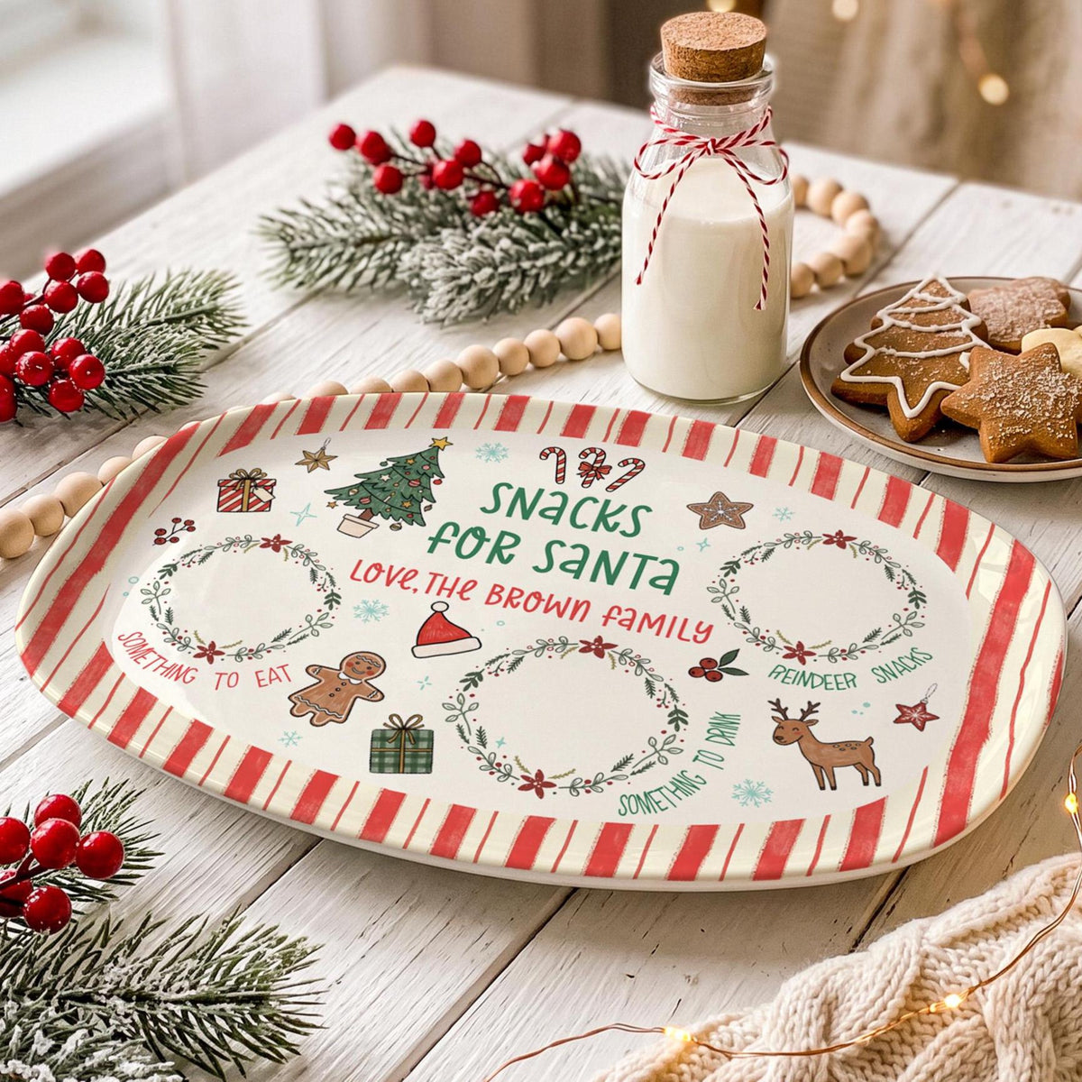 Personalized Santa Cookie Plate, Cookies for Santa Platter, Custom Holiday Christmas Plate for Family, Christmas Gift 92723121-78f8-47b5-8541-c6cdc6e8e6f5-2.jpg