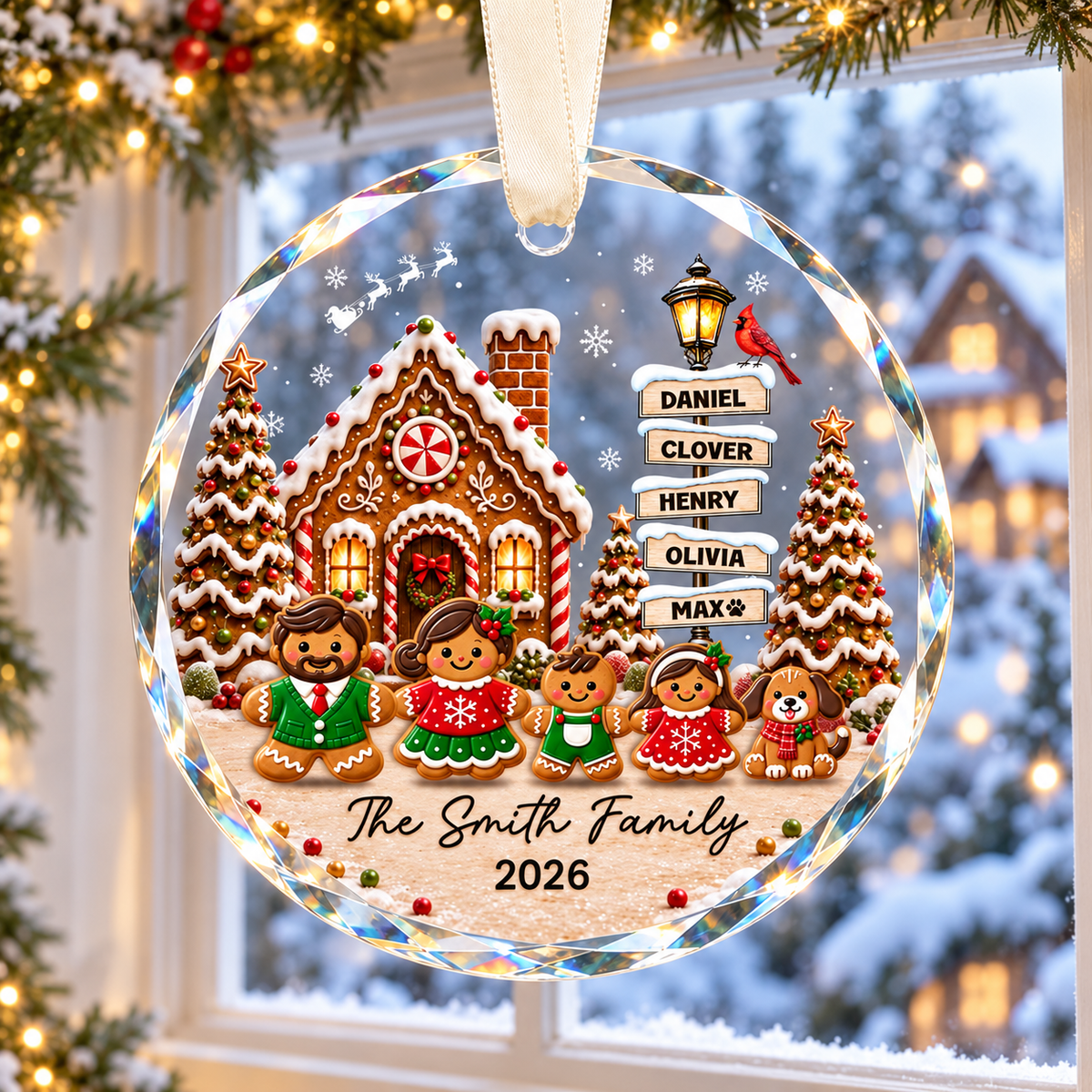 Personalized Christmas Gingerbread Family Ornament, Custom Family Members Gifts, Family with Dog Ornament, Family Keepsake, Grandma Gifts 928fa7e2-2dd1-4495-bc05-367233f89380-banner-1.png