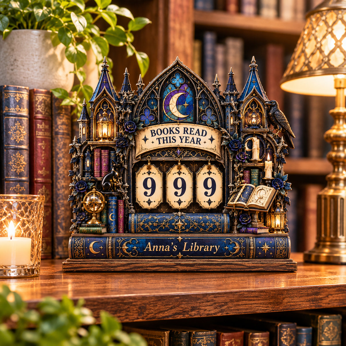 Personalized Gothic Cathedral Wooden Book Tracker – Custom Name & Reading Count, Dark Academia Bookshelf Decor, Gothic Book Lover Gift, Reading Challenge Tracker 92948c4b-2105-4dbd-9e8b-dd1aaca63110-01_Cozy_Home_Library_1200x1200.jpg