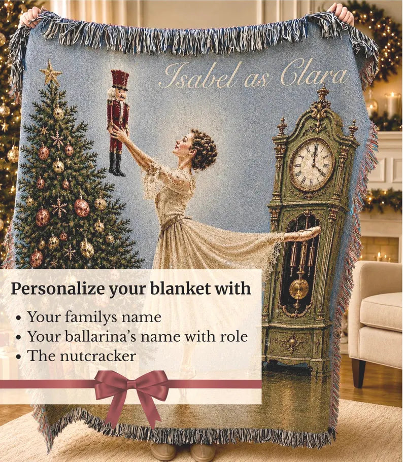Nutcracker Woven Blanket Personalized Gift For Ballet Dancer Nutcracker Season Ballet Keepsake Custom Name Blanket Clara Christmas Tapestry 929dfe3e-14a2-4a00-92a6-18cc48cd4641-gfgf-8-.webp