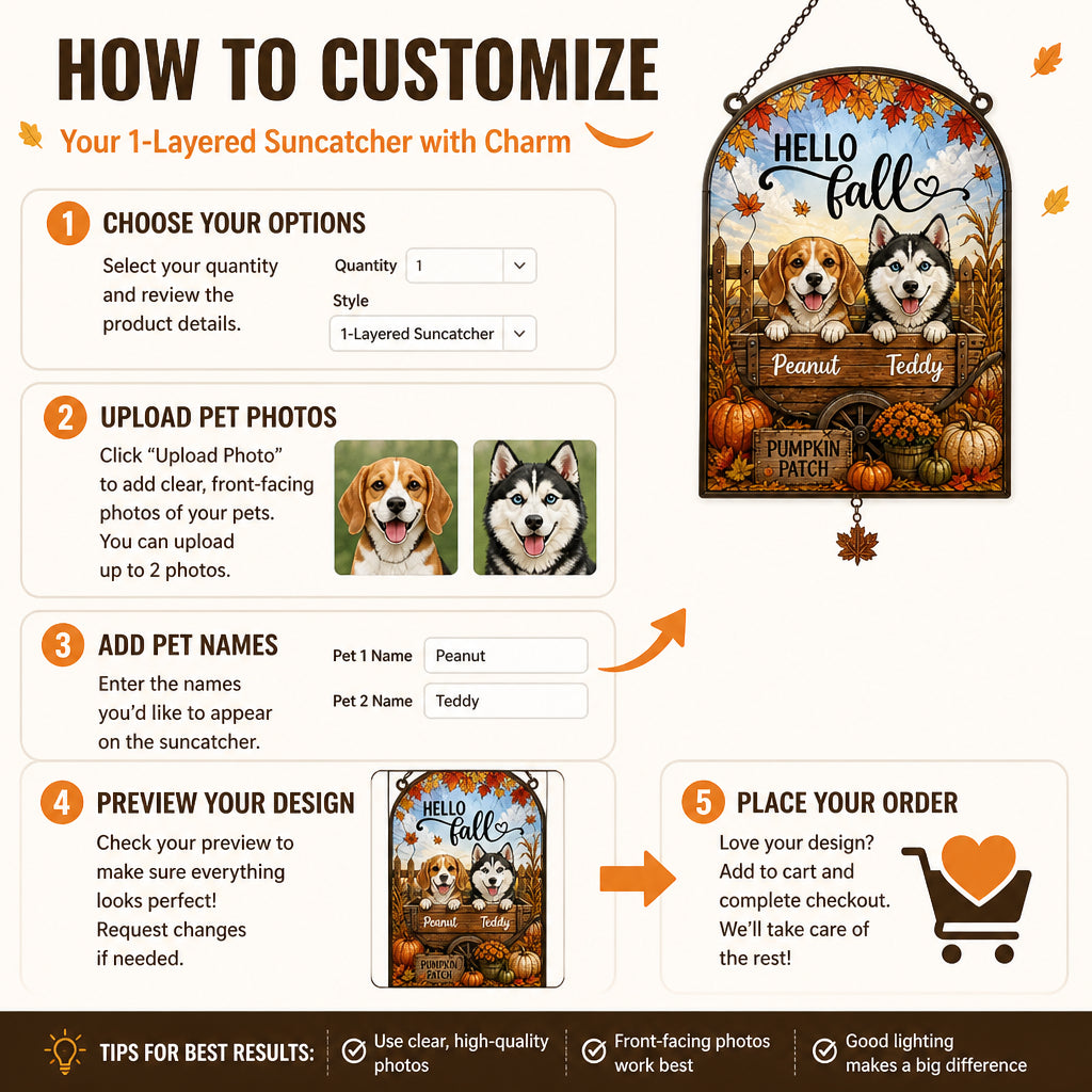 Hello Fall Pet Portrait Garden Flag - Personalized 1 Layered Suncatcher with Charm 92a69d08-51da-45ab-aa03-1cd79ea5ba05.jpg