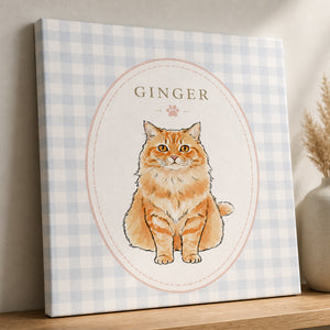 Custom Cameo Gingham Pet Portrait Canvas - Personalized Canvas 92bfe08d-a17f-44e5-bc2a-b61b821210ab.jpg