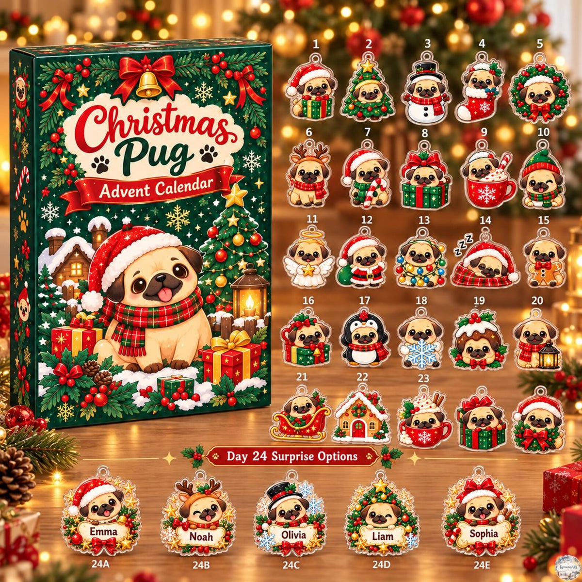 Puppy Advent Calendar 2026 | 24 Day Christmas Countdown with Personalized 2D Dog Ornament 92c611e3-eb93-4335-81b1-3ec3d24b5f14-il_1588xN.8595511576_bq5m.jpg