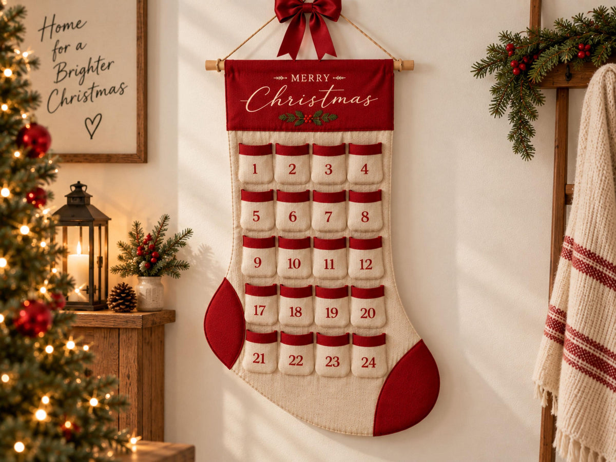 Reusable Christmas Advent Calendar, Personalized Name Canvas Wall Hanging with 24 Large Pockets 92cf81eb-81dc-4580-9c1d-9d408dc067ab-il_fullxfull.8559275628_8pdu.jpg