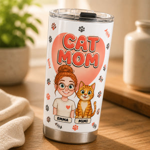 Custom Cat Mom Tumbler – Illustrated You & Your Cat - Personalized Tumbler 92ed664f-db1c-4ab9-9f00-4d88a33cdac5.jpg