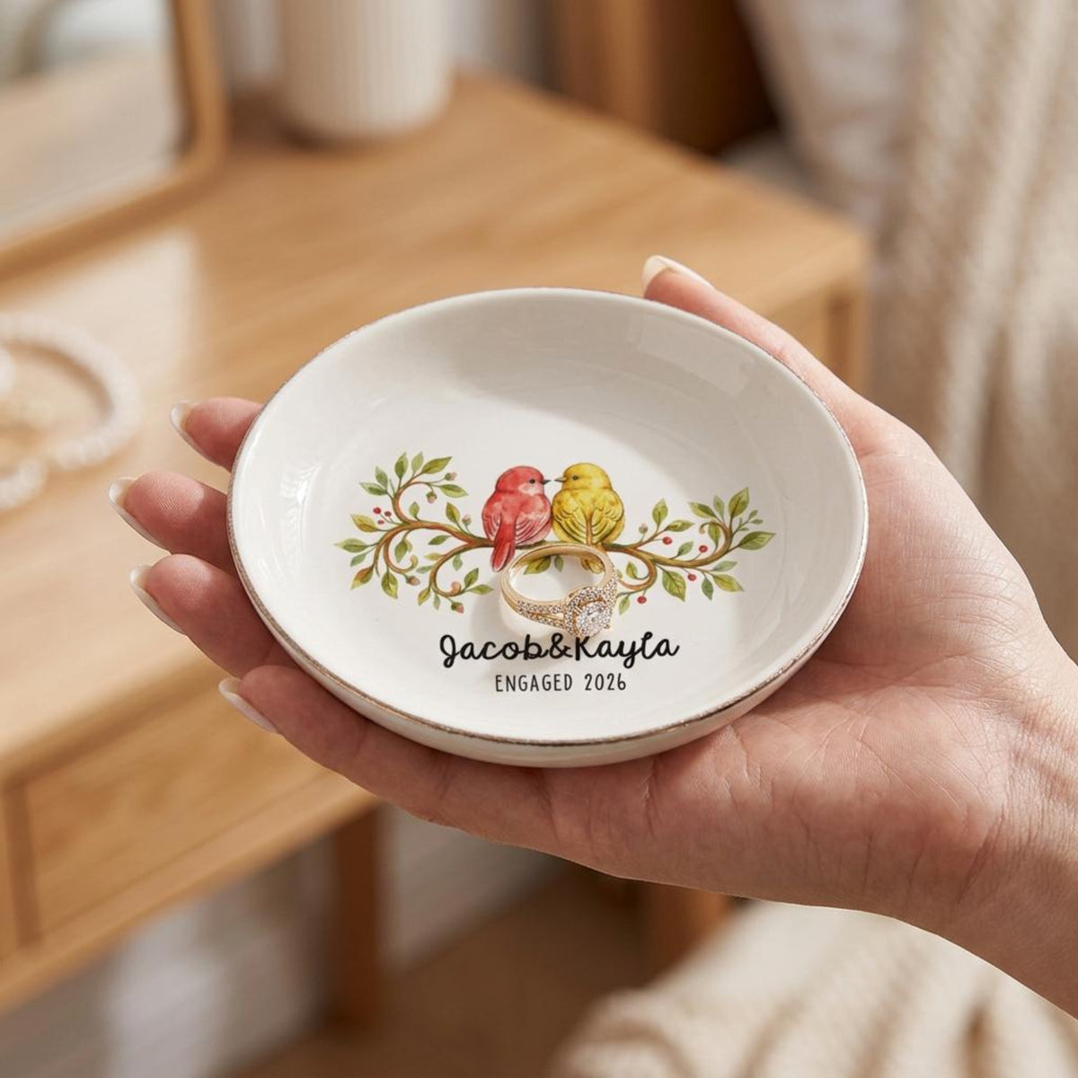 Love Birds Couple Personalized Ring Dish,Custom Wedding Gift, Engagement Gift,Anniversary Gift for Couples,Name Date Sign 9303291d-6f8b-40b5-83cb-f452c7d1d901-5.jpg