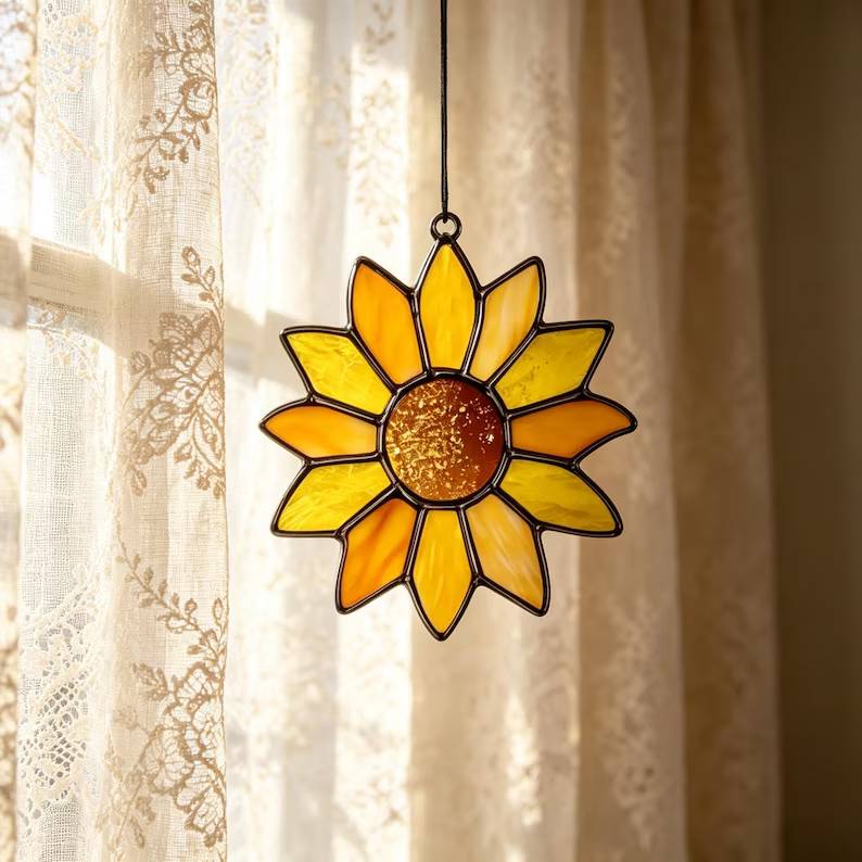 Minimalist Sunflower Stained Glass Suncatcher, Room Glass Ornament, Housewarming Gift, Yellow Floral Window Hanging, Rustic Decor 9308f494-d5d7-4a26-a295-381e7854342e-jgjhhjjhhjuyyuyu-3-.jpg