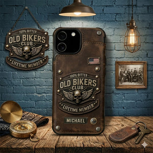 Old Bikers Club - Personalized Biker Fully Printed Wallet Phone Case