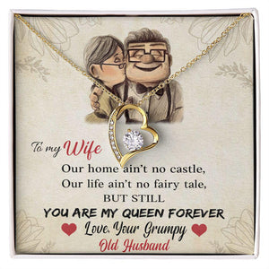To My Wife You Are My Queen Forever Necklace With Message Card, Gift For Wife,   Meaningful Gift, Love From Husband. 932.jpg