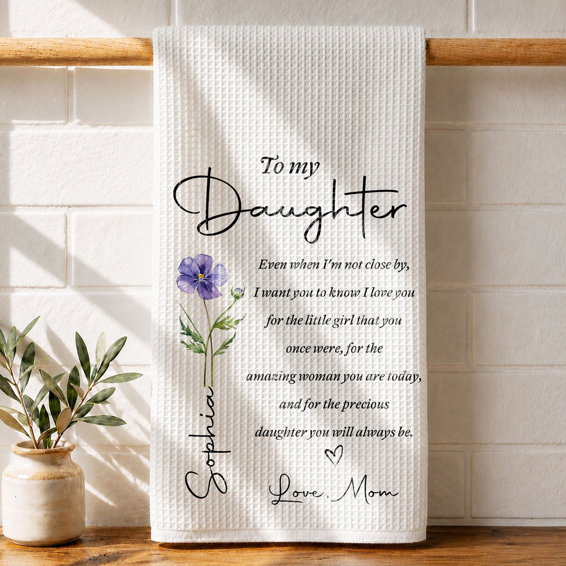 You Will Always Be My Precious Daughter - Personalized Kitchen Towel - Gift For Daughter 932e3a26-4537-420d-88fb-3af5b5a7ee38-banner-2.jpg