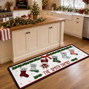 Custom Family Christmas Together Runner Rug, Personalized Holiday Kitchen Mat, Grandparent Home Decor Housewarming Gift, New Home Xmas Gift 932fab32-5660-4a4b-a196-265fbf2e1a6f-banner-1.png