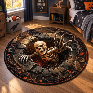 Halloween Round Quilted Rug, 3D Skeleton Illusion Rug, Spooky Graveyard Area Rug, Scary Halloween Decor, Skeleton Floor Mat, Home Decor 93423e5e-4dae-4484-a70c-574024584a05-91715375-e9ba-4778-8246-62d78031c270.png