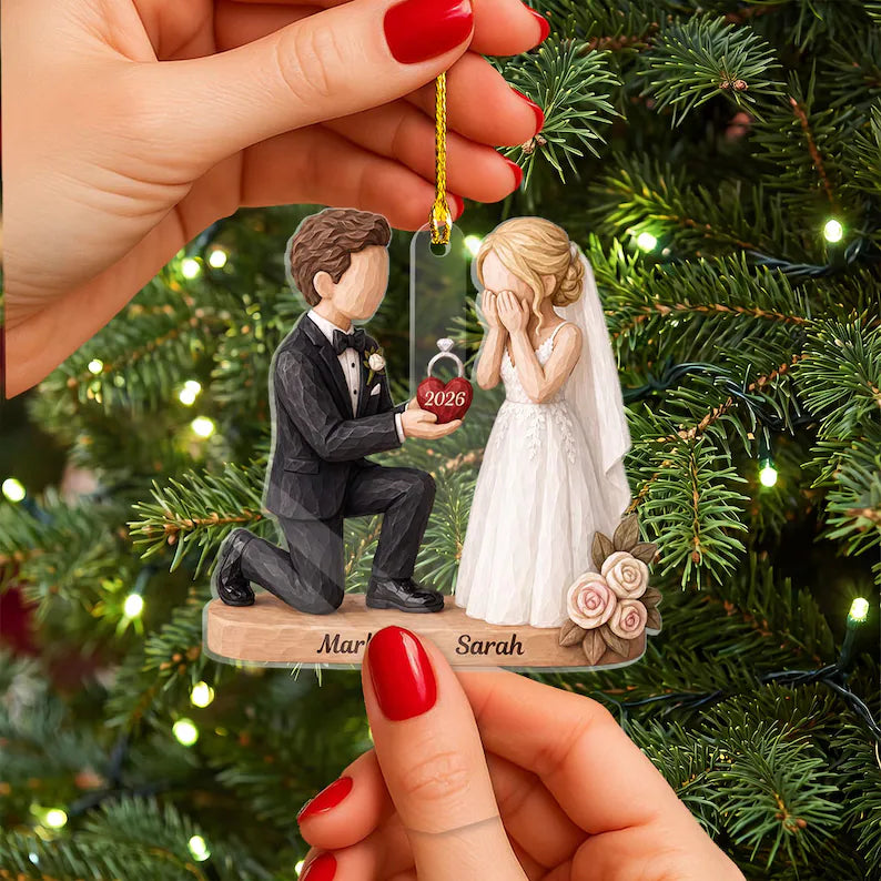 Personalized Couple Marriage Proposal 2 Side Acrylic Ornament,First Christmas Engaged Ornament,Engagement Gift For Couple,Romantic Keepsake 934502c0-ba04-44e5-b644-191169403788-fffgf-1-.webp