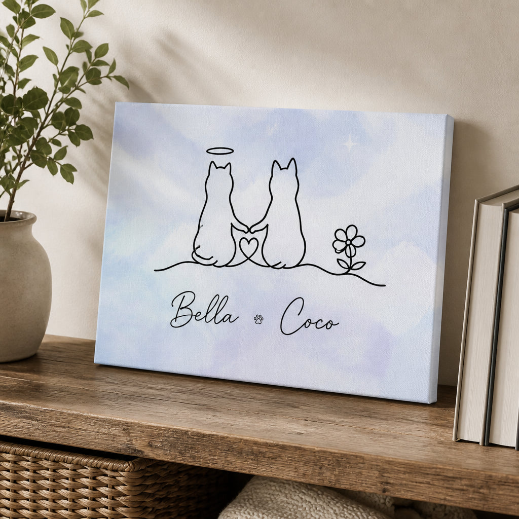 Minimal Line Cats – Personalized Names Canvas - Personalized Canvas 934940a1-3ffa-4a6c-94b1-80458b201b1d.jpg