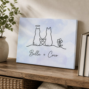 Minimal Line Cats – Personalized Names Canvas - Personalized Canvas 934940a1-3ffa-4a6c-94b1-80458b201b1d.jpg