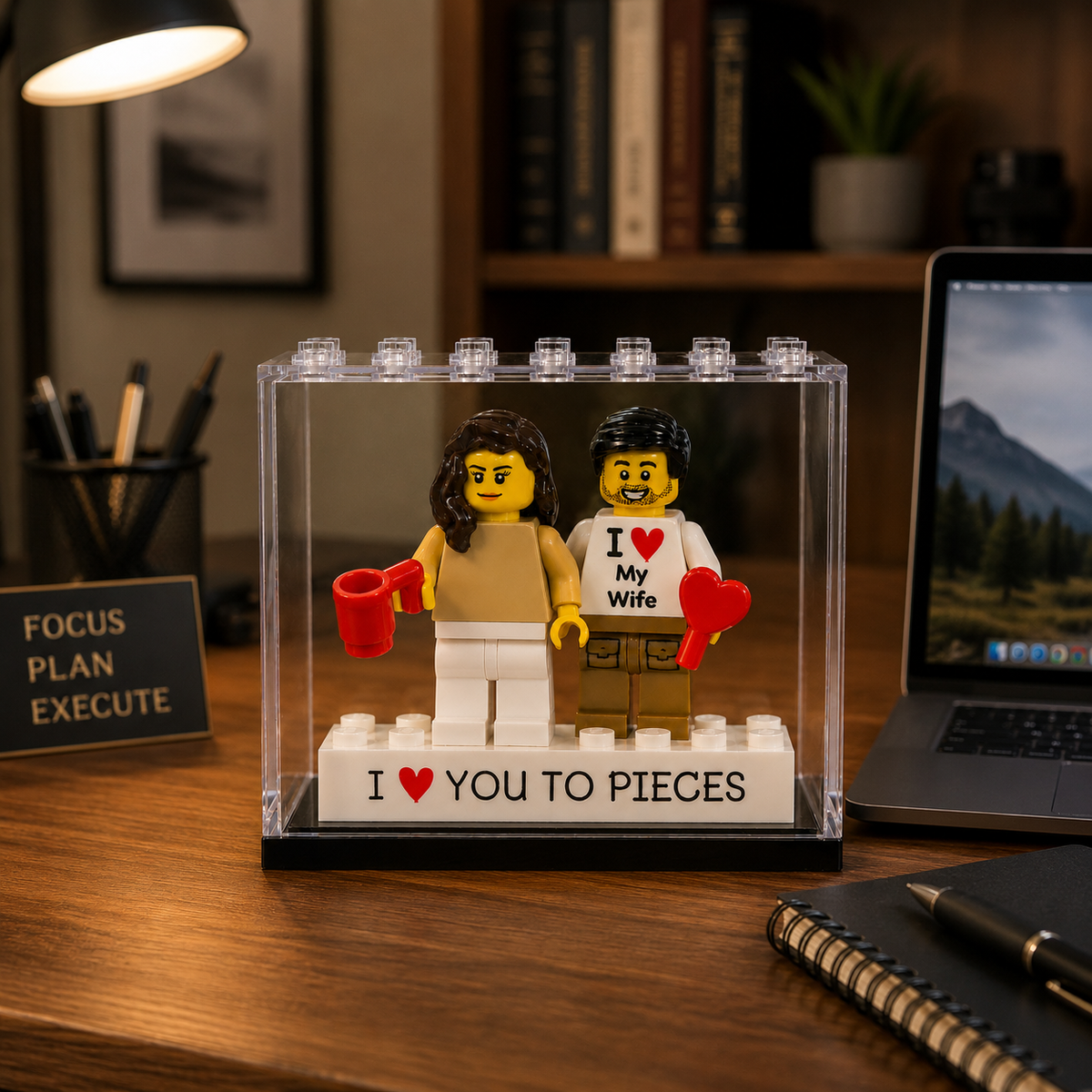 Couples Personalised Brick Minifig Couple Gift: Custom Romantic Keepsake for Partners