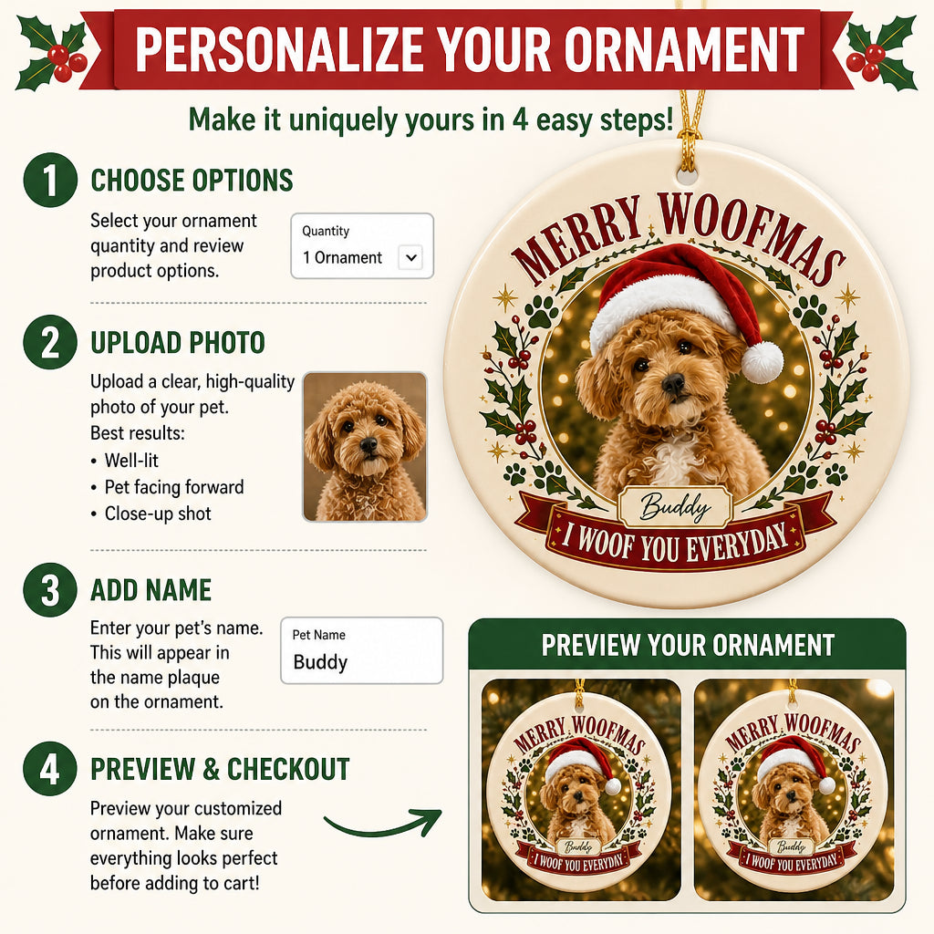 Merry Woofmas Pet Photo Ornament – I Woof You Everyday - Personalized Ornament 935ed0c4-359f-42c7-b886-d38f53d21483.jpg