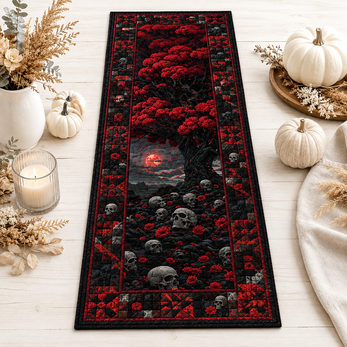 Red Moon Skull Tree Quilted Table Runner, Gothic Halloween Table Decor, Dark Red Floral Skull Kitchen Runner 936c44a1-8cfe-4691-b873-45d2b3f7d108-Image-Aug-13-2026-03_06_27-PM-2-.png