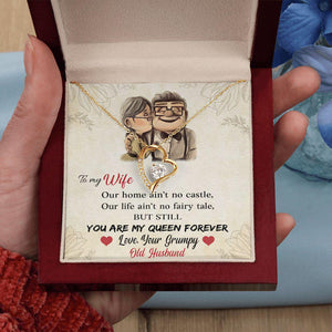 To My Wife You Are My Queen Forever Necklace With Message Card, Gift For Wife,   Meaningful Gift, Love From Husband. 937.jpg