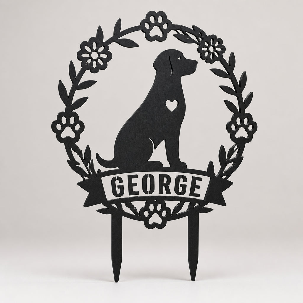 Personalized Dog Heart Wreath Cut Metal Garden Stake - Personalized Cut Metal Sign 93a3d36f-7327-4afc-9426-0bbabbeaae9c.jpg