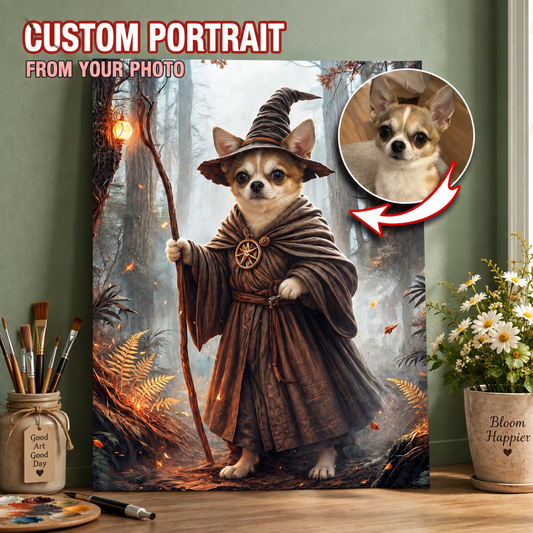 Personalized Wizard Pet Portrait from Photo – Custom Fantasy Cat or Dog Canvas Art, Magical Pet Painting, Unique Birthday Gift for Pet Lovers 93a55a7e-fe12-42a1-a372-0d2bd5388c23-1.png