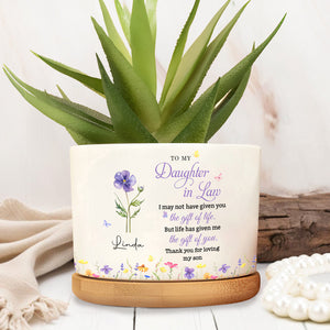 To My Daughter In Law Thank You For Loving My Son, Personalized Plant Pot, Gift For Flower Lovers 93abc8dc-2326-409a-b7b2-da32d5d50a58-banner-1.jpg