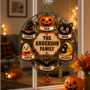 Personalized Halloween Family Wreath Metal Sign - Personalized 1 Layered Suncatcher with Charm 93b6e778-0e01-40c7-ae84-0f7fe1cbfd88.jpg