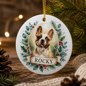 Custom Watercolor Pet Portrait Ornament with Name - Personalized Aluminum Ornament 93d0e9f6-4e55-4725-bfba-be6a7a5602fe.jpg