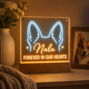 Pet Memorial Neon-Style Acrylic Night Light — Forever In Our Hearts (Name) - Personalized Acrylic Night Light 93ed2041-221b-4172-800f-c07b587d1ffc.jpg