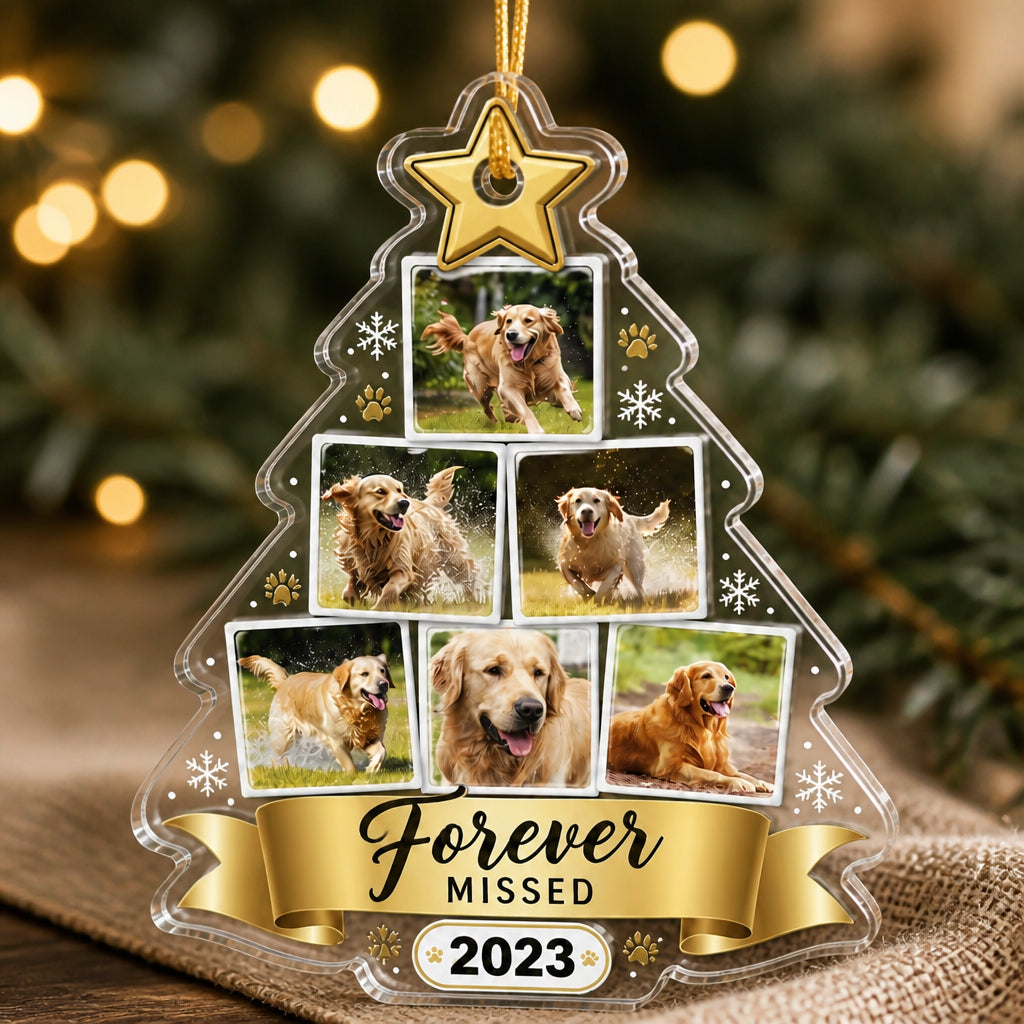 Forever Missed Memorial Pet Photo Tree Ornament (2023) - Personalized Transparent Acrylic Ornament 93f2a889-208a-473b-acae-db839d7d5e84.jpg