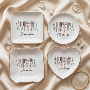 Personalized Hair Stylist Trinket Dish | Custom Hairdresser Gift | Ceramic Jewelry Holder with Name | Salon Graduation Present 940421e1-c08b-4fa0-a084-0ec1001722d3-1.jpg