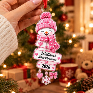 Christmas Cheer Newborn Christmas Snowman Style - Personalized Acrylic Ornament 940a284a-4626-4538-a70e-e11e5878f20c-banner-3-1-.jpg