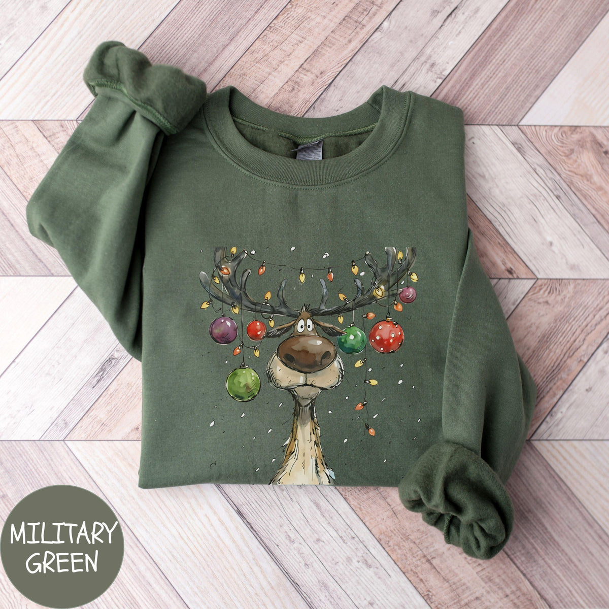 Vintage Reindeer Christmas Sweatshirt, Cute Festive T-shirt, Retro Reindeer Shirt, Merry Christmas Hoodie, Xmas Gift For Her & Him Tee 9413b4bb-0564-47ea-89b7-cec2a3f57452-1.jpg