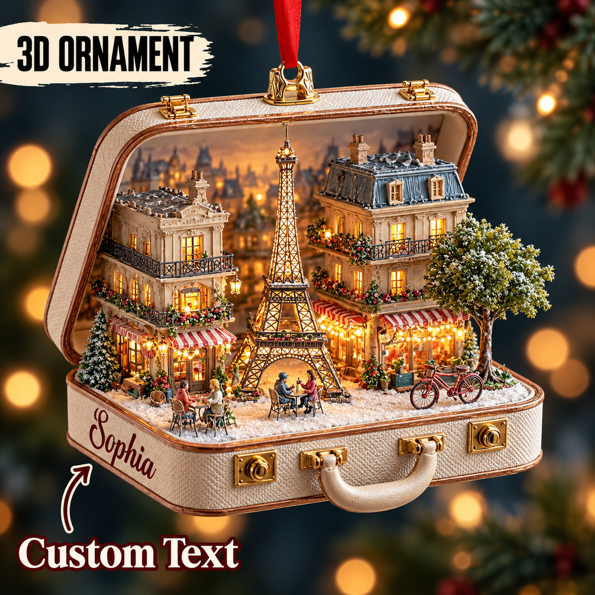 Personalized Eiffel Tower 3D Suitcase Christmas Ornament – Paris Travel Souvenir & Gift for Paris Lovers 9422e884-61ec-46b4-aa07-04c2f8955689-Paris-Caf-in-a-Hanging-Suitcase.png