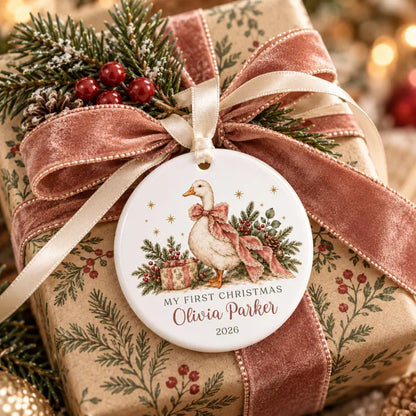 Personalized Baby Girl First Christmas Ornament, Coquette Pink Bow Goose, Custom Name Girls First Xmas Ornament, Baby Girl Keepsake Gift 9423b7a3-f2b3-4158-aeec-215abc6f15b6-dfhy-5-.webp