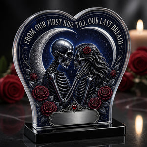 From Our First Kiss Gothic Skeleton Lovers Heart Plaque – Personalized Names - Personalized Heart Shaped Acrylic Plaque 9432881e-1916-4813-9ed0-c80b7de6c17e.jpg