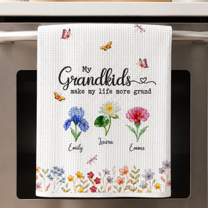 Make Life More Grand With My Lovely Kids - Personalized Kitchen Towel - Gift For Mom, Grandma 943ab493-8c06-402c-8742-77d57567f522-banner-1.png