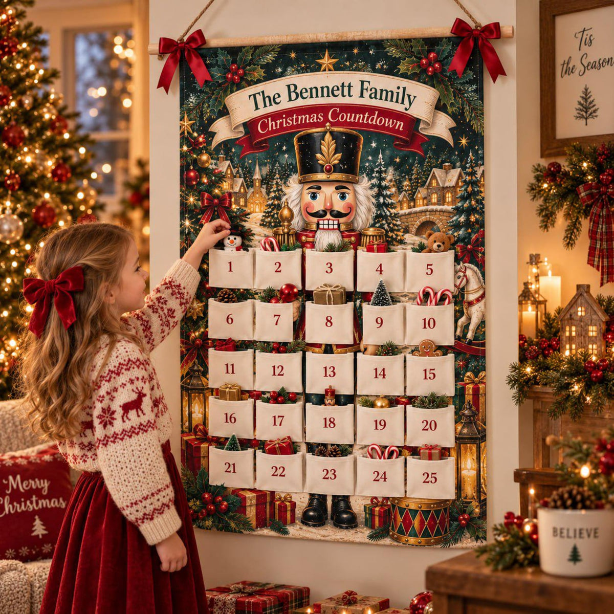 Personalized Reusable Fabric Advent Calendar, Nutcracker Christmas Countdown, Custom Family 25 Pocket Advent Calendar, Holiday Wall Decor 94475a8a-fd32-4836-858a-db6d97a7b05a-il_1588xN.8575939821_2r1y.jpg