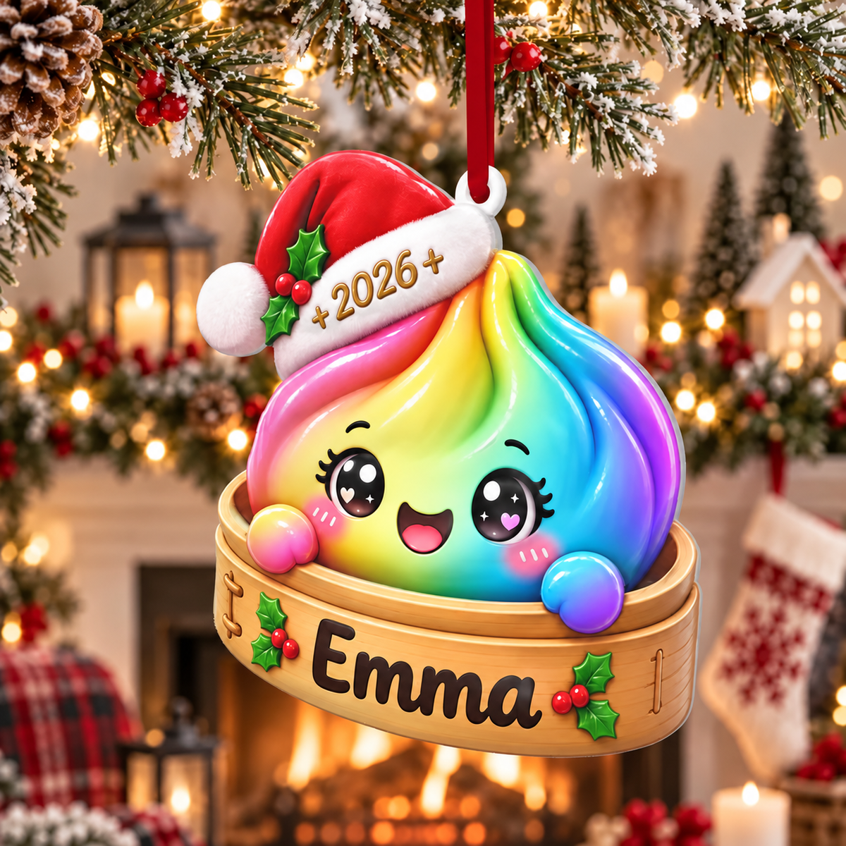 Personalized Squishy 3D Ornament, Custom Name Glitter Dumpling Ornament, Bamboo Steamer, Dumpling Lover Gift, Christmas Gift for Kids 944bb84b-6b94-456d-9586-b145624cad36-9390270a-940d-4d01-9dca-d7df2405aef3.png
