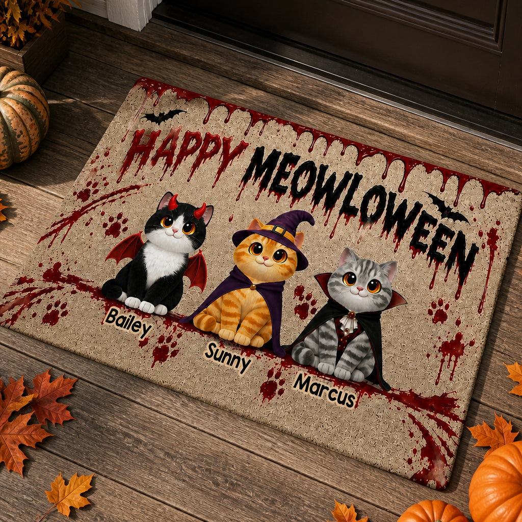 Happy Meowloween Personalized Cat Photo Doormat - Personalized Doormat 944d0d81-3d23-47e1-9e7c-d071ce245303.jpg