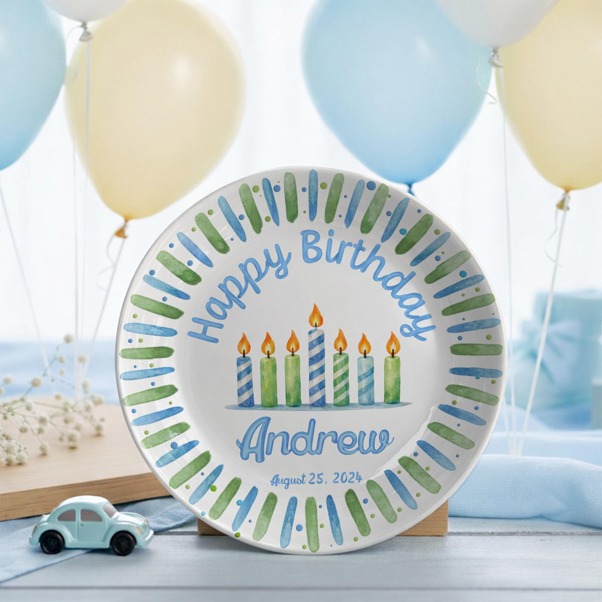 Personalized 1st Birthday Plate for Boy, Custom Name Ceramic Keepsake, Baby First Birthday Gift 9458c0ca-f813-4671-b331-e5ece45ed0b5-9.jpg