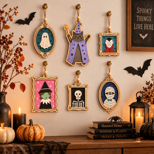 Halloween Shape Ornament - Witch, Vampire & Mummy Hanging Decorations, Whimsical Haunted - Gift For Friends, Family 9483eb4b-f95e-4fc6-9d18-27fff9f2195c-8.png