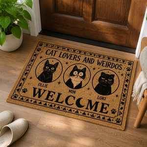 Cat Lovers And Weirdos Welcome — Custom 3-Pet Doormat - Personalized Doormat 9495bbbf-929d-4fba-909c-5a8eb9e1a1c6.jpg