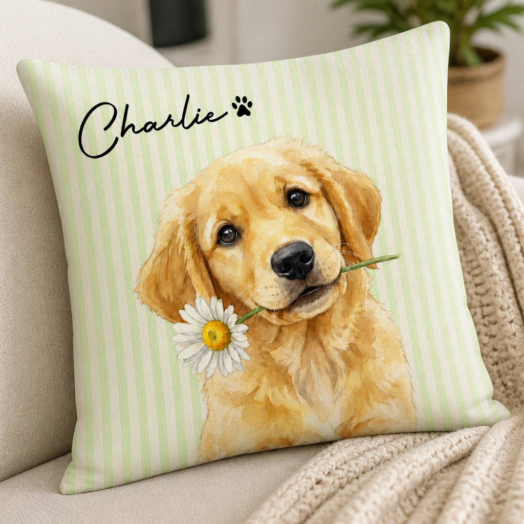 Custom Pet Portrait Pillow with Name – Watercolor Medallion - Personalized Pillow 949a5759-857f-4470-8daf-68f18021d116.jpg